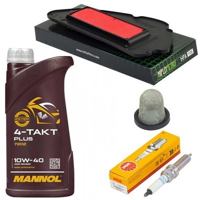 Wartung Set 1L Öl Ölsieb Luftfilter Zündkerze für Honda SH 125 AD JF90 2020-2026