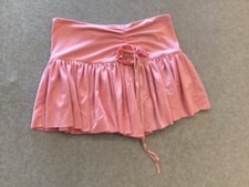 Vintage Abercrombie And Fitch Micro Mini Skirt Pink Ruffle XS Y2K Preppy