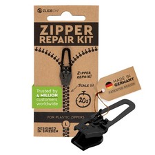 Zipper Pull Replacement - Black, Normal L - Instant Zipper Replacement Slid...