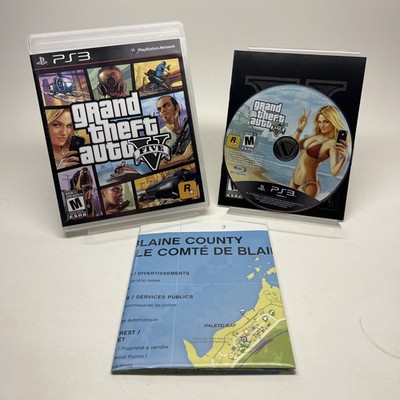 Grand Theft Auto V GTA 5 (Sony PlayStation 3, 2013) CIB Includes Map & Manual