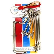 Fire Brigade Products SET9FOB-DK1 Set of 9 Genuine FB Keys DK1NP Drop Key & Fob