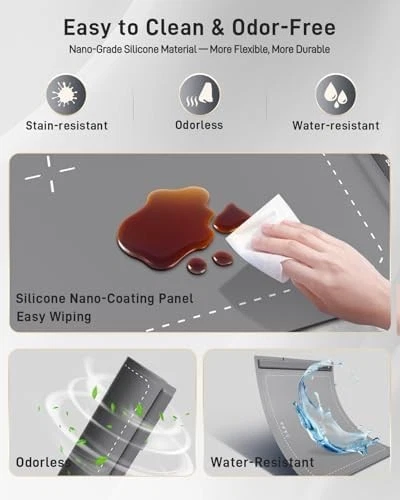 Food Warming Mat - Fast & Full Surface Heating, Silicone Heat Pad with 3 Adjusta - Image 4 of 4
