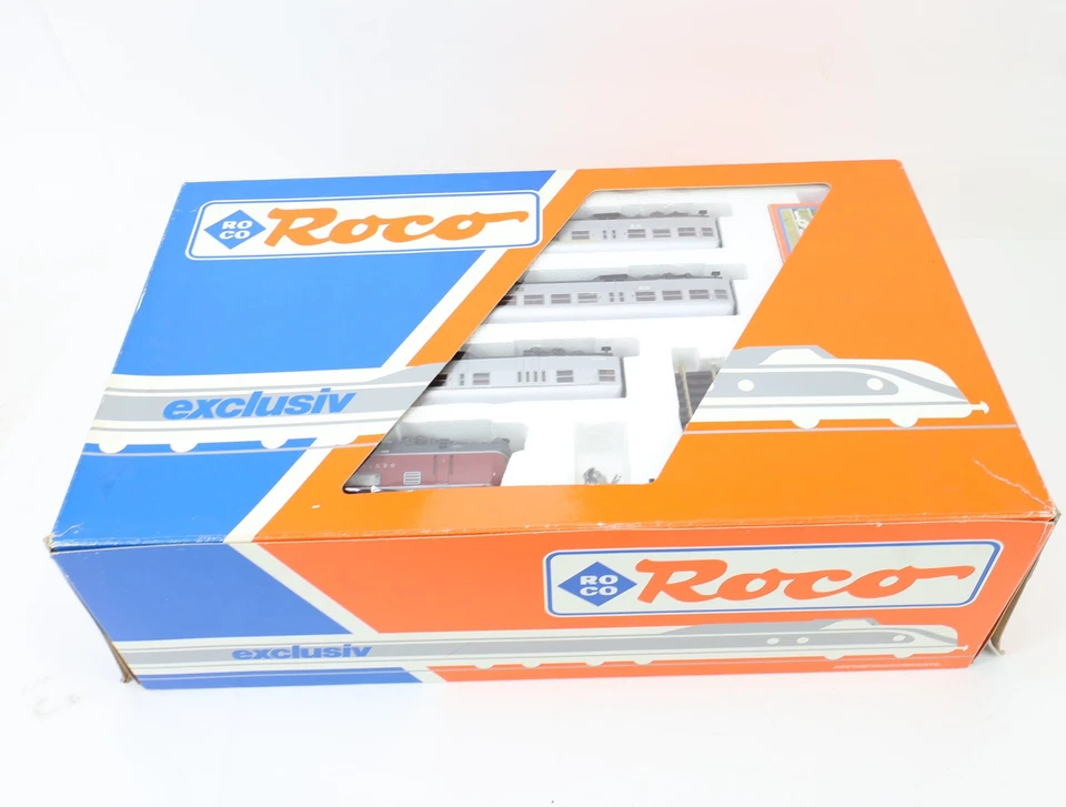 Roco H0 41039 Startset 41-tlg. Personen- u. Güterzug mit Gleismaterial u. Trafo