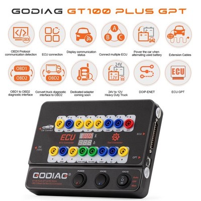 GODIAG GT100 PLUS GPT ENET DOIP Diagnostic OBD II Break Out Box E-CU Connector