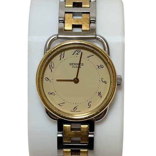 Hermes Arceau Quartz Watch Unisex 2-Hand Stainless Steel Model