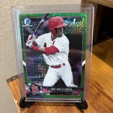 2018 Bowman - Chrome Prospects Adolis Garcia #BCP121 Green Mojo Refractor 16/99