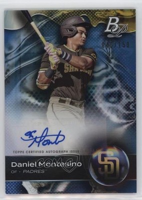 2023 Bowman Platinum Top Prospects Blue /150 Daniel Montesino #TOP-16 Auto 0s55