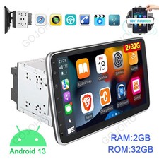 Double 2Din Rotatable 10.1'' Apple Carplay Car Stereo Radio GPS Wifi Android 13