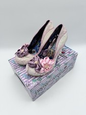 Irregular Choice Women's Cream Pink Floral Heels Size UK 7 EU41
