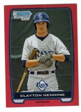 Bowman Chrome Draft Clayton Henning Red Refractor 2012 1/5 #BDPP81 Rays