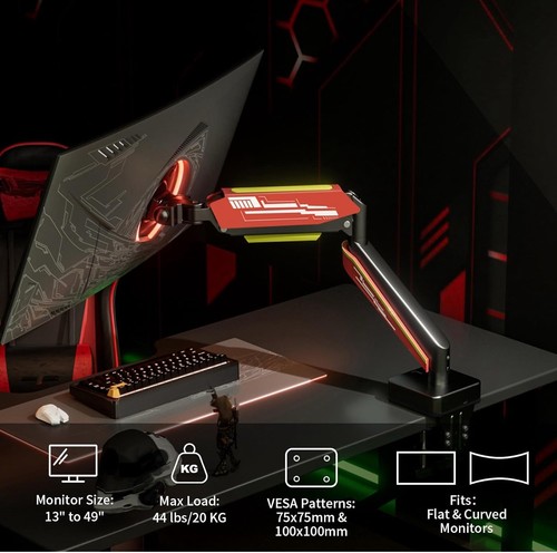 Ultrawide Monitor Arm for 13 to 49 Inch Heavy Duty Curved Screen Up To 44lbs - Afbeelding 2 van 9
