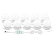 2X(LED Waschtischleuchten für, Waschtischleuchten zum Aufkleben mit 10 dimmbaren Leuchtmitteln, 9738