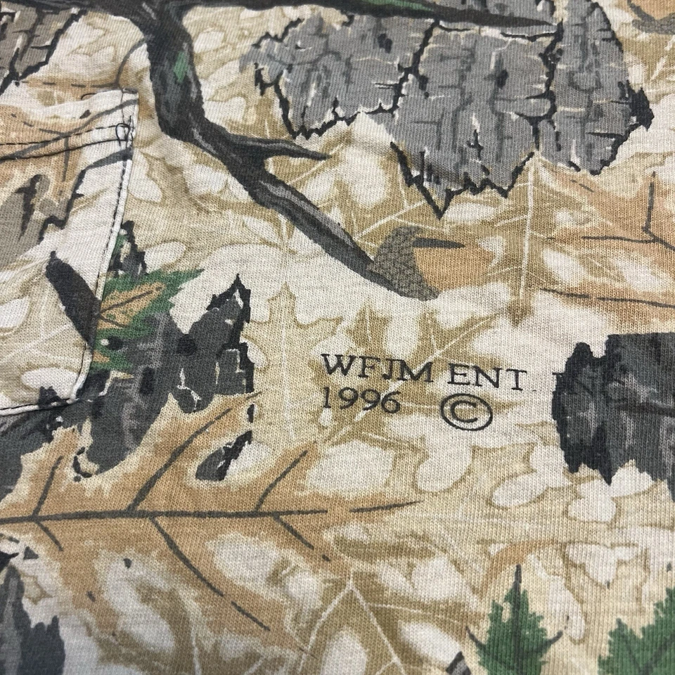 1996 PREDATOR CAMO EVOLUTION PATTERN COTTON LONG SLEEVE POCKET L HUNTING SHIRT - Image 3 of 4