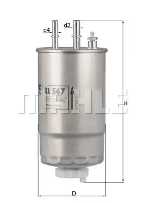 Fuel filter In-Line Filter KL 567 MAHLE for FIAT ALFA ROMEO CITROËN PEUGEOT OPEL - Image 13