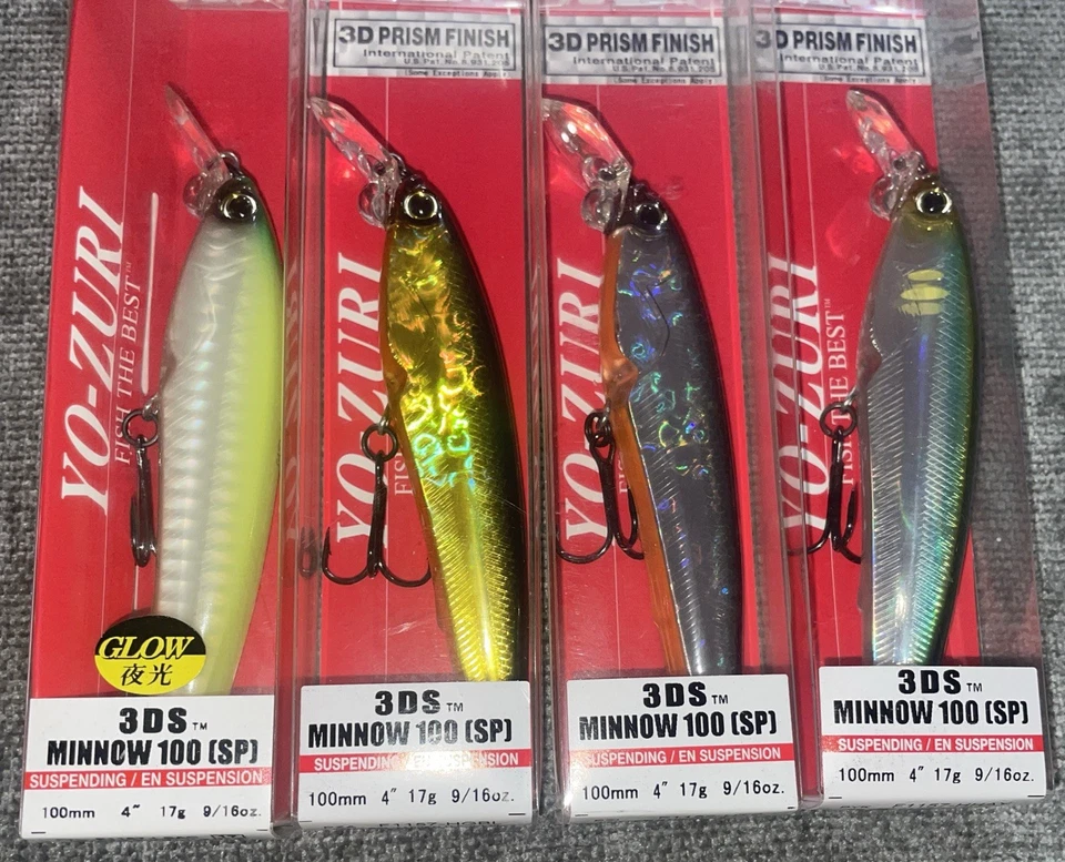 YO-ZURI Fishing Lures - Lot Of 4  - 3D Prism Minnow - 3DS Minnow 100 (68) - Image 4 of 4