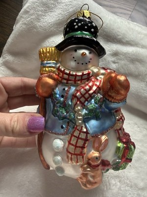 Vintage Radko Chubby Cheer Gem Snowman Large Ornament