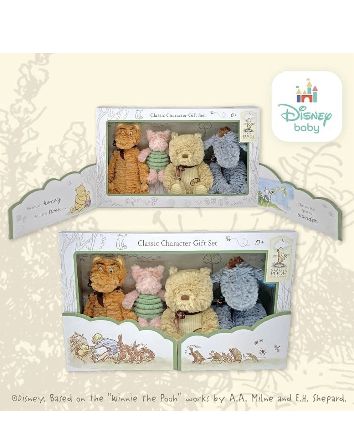 KIDS PREFERRED Disney Baby Classic Winnie The Pooh and Friends 4 Piece Plush... 