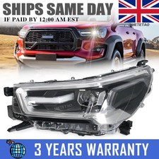 Left Passenger Front Full LED Headlight Lamps For Toyota Hilux 2021-2024
