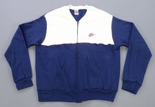 Rare VTG NIKE Spell Out Swoosh Color Block Track Jacket Sweatshirt 80s 90s SZ XL