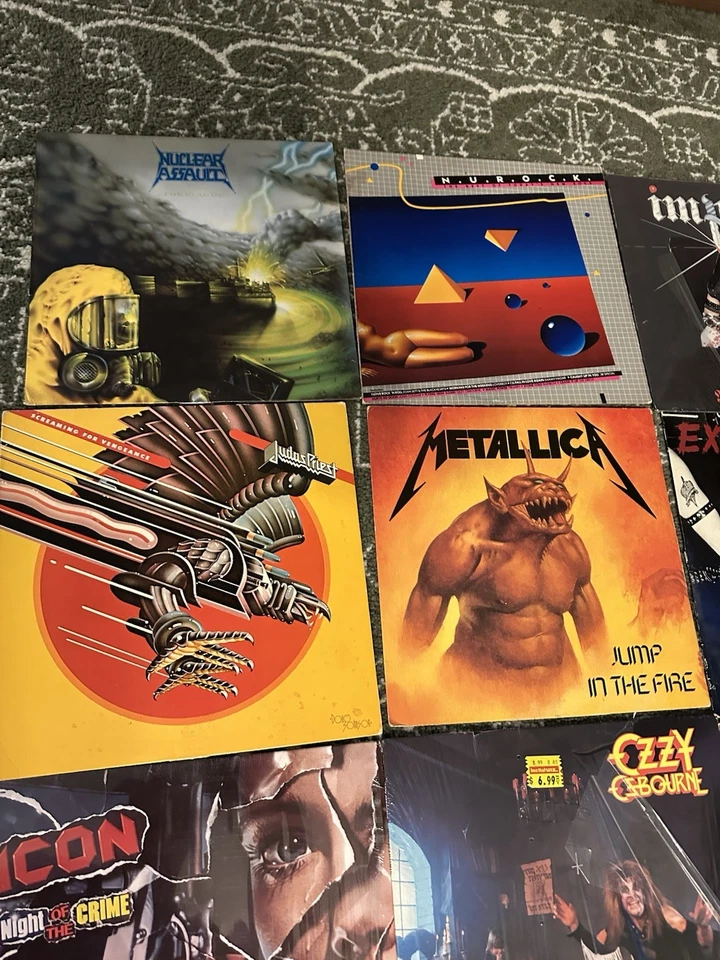 Lot Of 19 VTG LP Death Heavy Black Metal Vinyl Empty Record Albums COVERS ONLY - Imagem 3 de 4