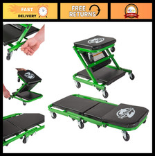 300 Lbs Mechanic Creeper Adjustable Headrest Blackgreen Rolling Garage Tool