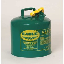 Type I Safety Can, Galvanized Steel, 2 gal, Green, Self-Closing Lid, 11.25 in