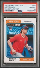 2023 Topps Heritage #265 - Brett Baty Image Variation Rookie Card (RC) - PSA 10!