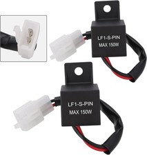 12V 2-Pin Electronic LED Flasher Relay, Wiring Connectors Kit, MAX Power 150W, 1