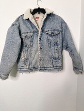Vintage Levi's San Francisco Sherpa Lined Snap Button Jean Jacket Men's Size M