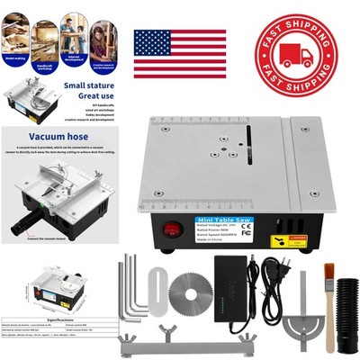 Mini Table Saw 96W Adjustable Speed Lightweight for Woodworking and Metal Craft