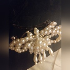 Elegant Faux Pearl Dangle Hair Clip/Barrette 