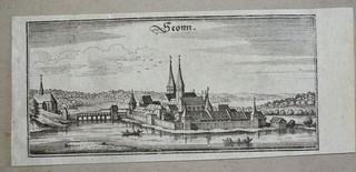Klosterinsel Seeon Seebruck Topographia Bavariae Merian Kupferstich 1642