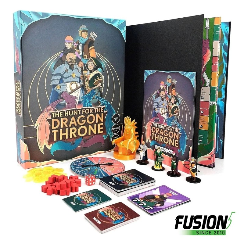 Family Strategy Board Game Hunt For The Dragon Throne Ages 8+ 2–4 Players