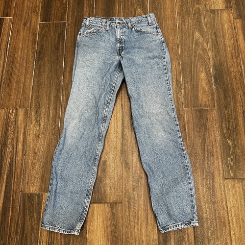 Jeans VINTAGE Levis 550 arancione tab uomo 30x32 vestibilità rilassata denim cotone anni 90 - Foto 1 di 11