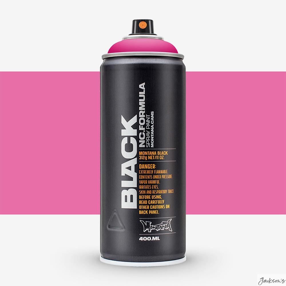 Montana Black Spray Paint 400ml True Magenta Aerosol For DIY Decorating