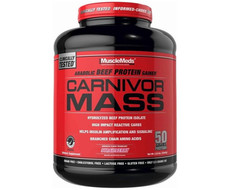 MuscleMeds Carnivor Mass Gainer, Strawberry, 6 lb, 50g Protein