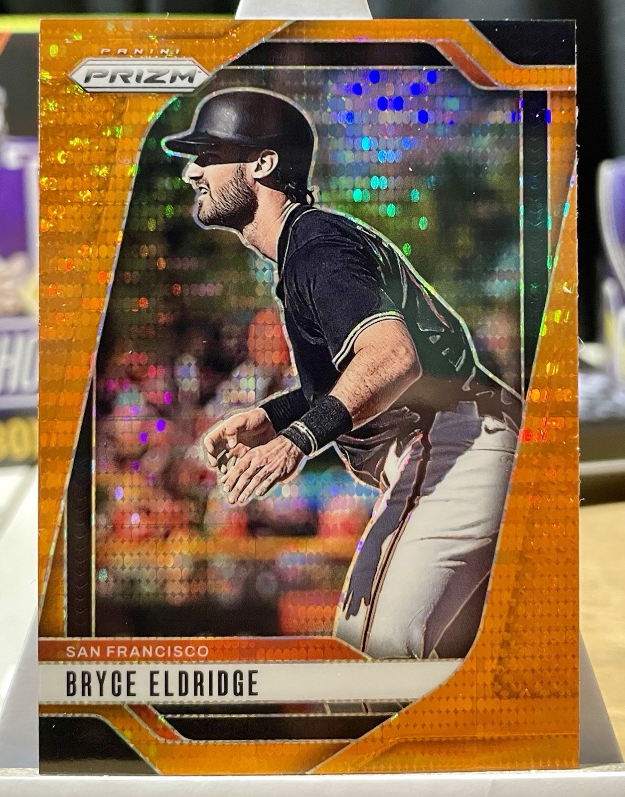 2025 Panini Prizm Bryce Eldridge #37 Orange Pulsar Prizm /399 SF Giants