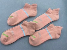 4 Pairs Bombas Women's Size L 11-13 Honeycomb Everyday Ankle Socks Pink