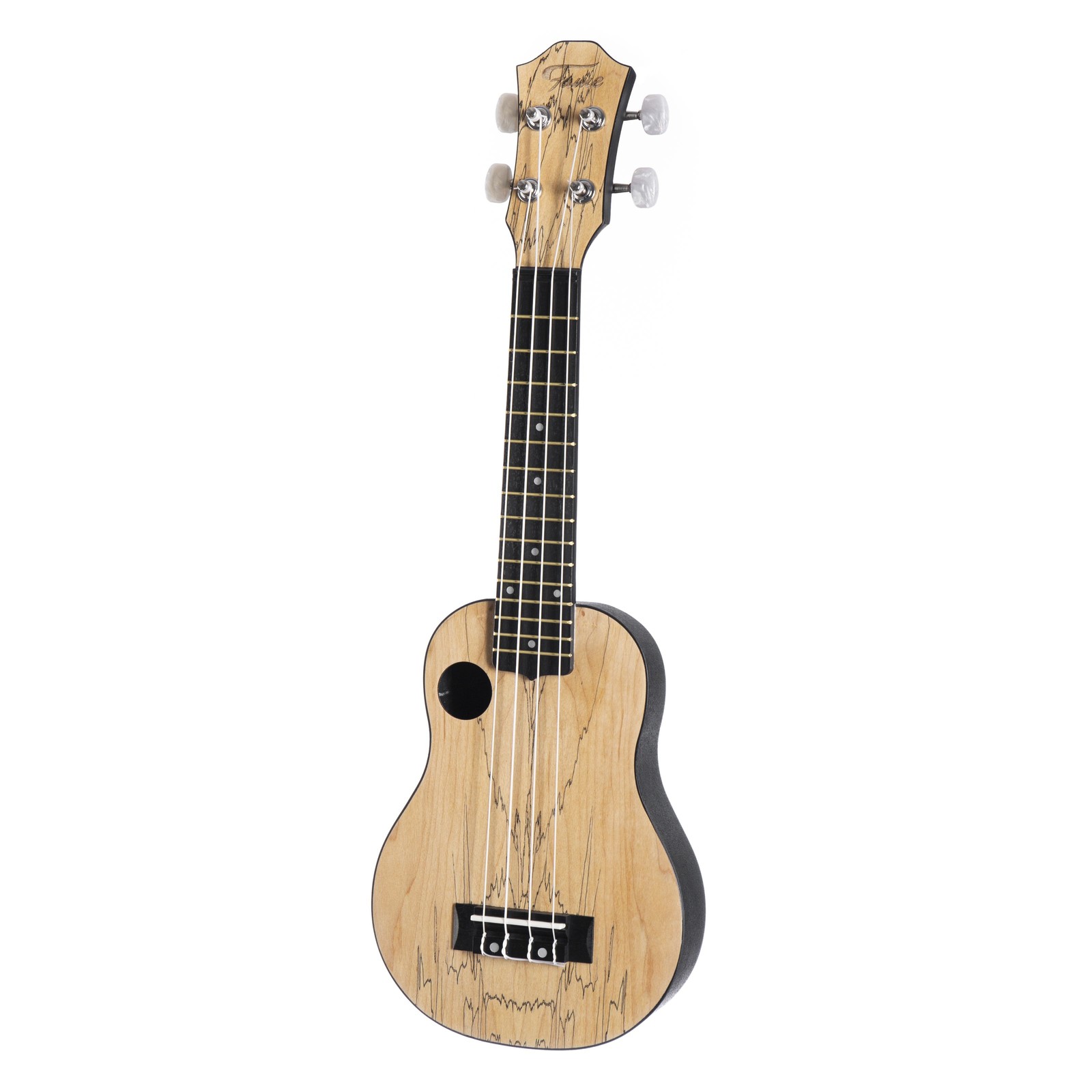 Fame Sopran Ukulele Roundbody Spalted Maple Kompakt Laminierte Decke ABS-Korpus 6190₽