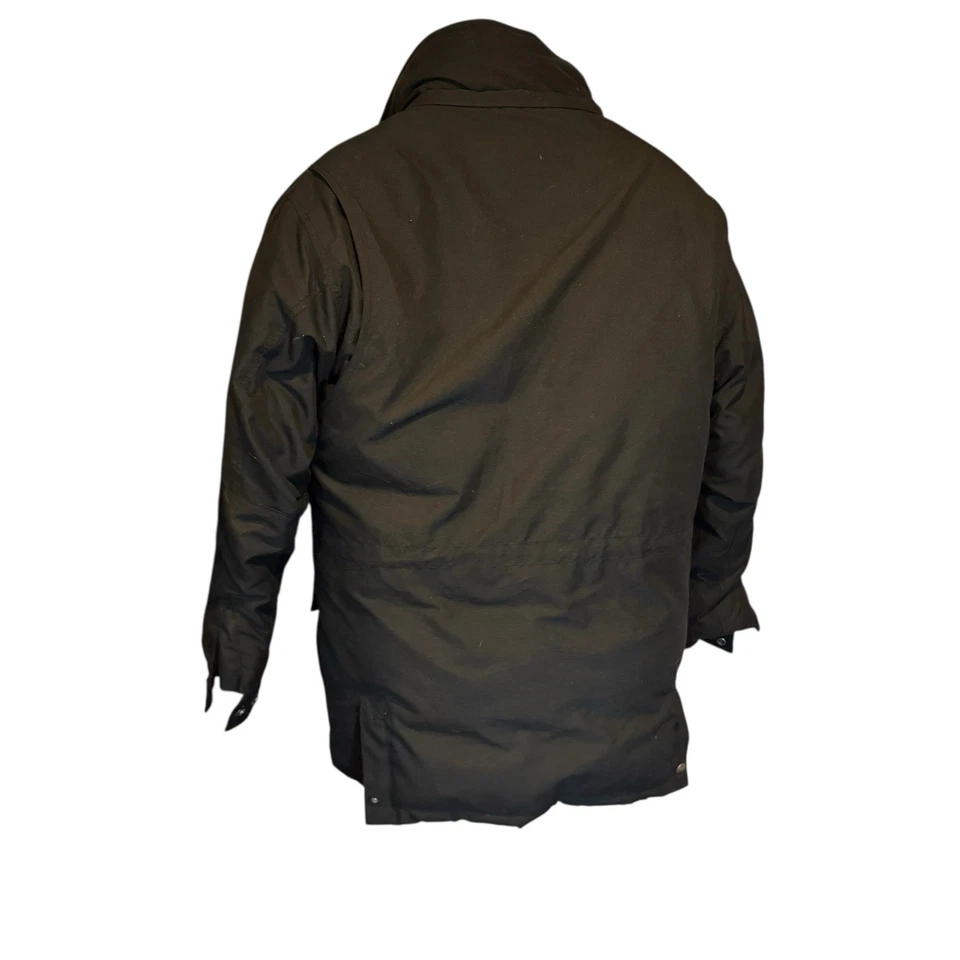 Chaqueta de invierno negra Perry Ellis Downfill Blend para hombre M abrigo acolchado de plumón de pato Foto 2 de 4