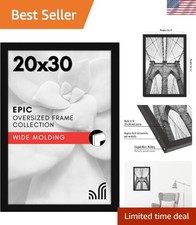 Black Engineered Wood Frame with Plexiglass