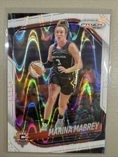 2025 Panini Prizm WNBA Marina Mabrey #18 White Seismic Wave Prizm Sun