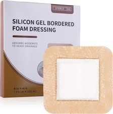 Silicone Foam Dressing with Border 10x10 cm Adhesive Waterproof Silicone Wound