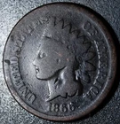 1866 INDIAN HEAD CENT - GOOD