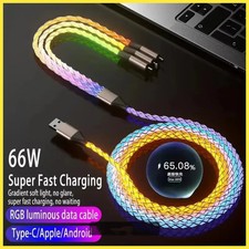 USB to Type-C Fast Charging Data SYNC Charger Cable Cord For IPhone  Android