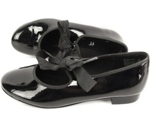 ABT Spotlight Girls Tap Shoes Size 1 US Euro 32.5 Black Patent Dance Bow 67043