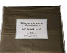 Luxury King Sz 4 Pc. 600 THREAD COUNT EGYPTIAN COTTON Sheet Set-OLIVE-Made India