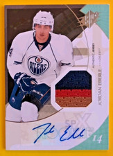 JORDAN EBERLE ROOKIE AUTO JERSEY 2010-11 UD SPX ROOKIE AUTOGRAPH /499 SP #281 RC