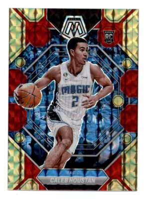 CALEB HOUSTAN 2022/23 PANINI MOSAIC #246 ROOKIE FUSION RED YELLOW #55/88 BF5772