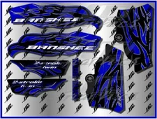Yamaha banshee full graphics kit blue...THICK AND HIGH GLOSS